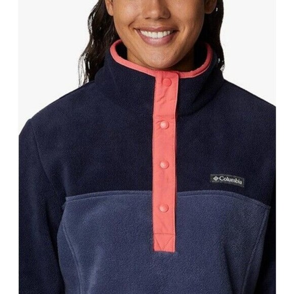 NWT Columbia Women's  1/2 Snap Pullover Nocturnal Rose - Picture 3 of 3